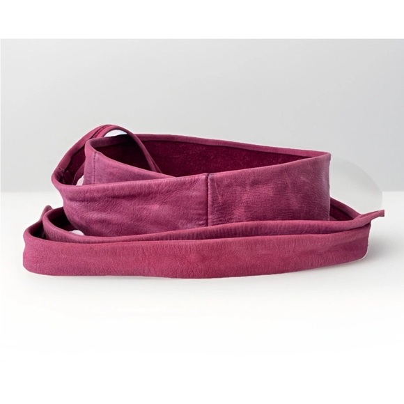 ADA Brand Dark Red Leather Wrap Belt OS - Picture 1 of 8